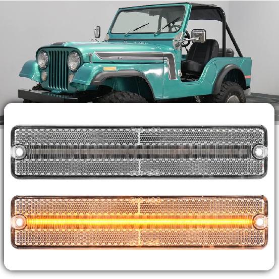 2pcs Smoked Lens LED Side Marker Lights Assembly for Jee p Cherokee SJ Wagoneer Grand Wagoneer J10 J20 Pickup CJ-5 CJ-6 CJ-7 Front Rear Bumper Clear Lens Amber
2pcs Smoked Lens LED Side Marker Lights Assembly for Jee p Cherokee SJ Wagoneer Grand Wagoneer J10 J20 Pickup CJ-5 CJ-6 CJ-7 Front Rear Bumper Clear Lens Amber