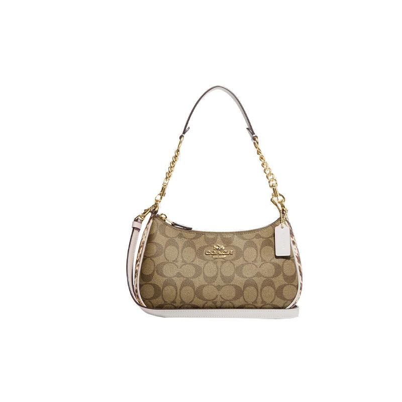 COACH shoulder bag Teri 24 Zipper closure Internal multi-function pocket Dual card slots Faux leather and leather Hand-held crossbody Medium Women s білий
COACH shoulder bag Teri 24 Zipper closure Internal multi-function pocket Dual card slots Faux leather and leather Hand-held crossbody Medium Women s білий