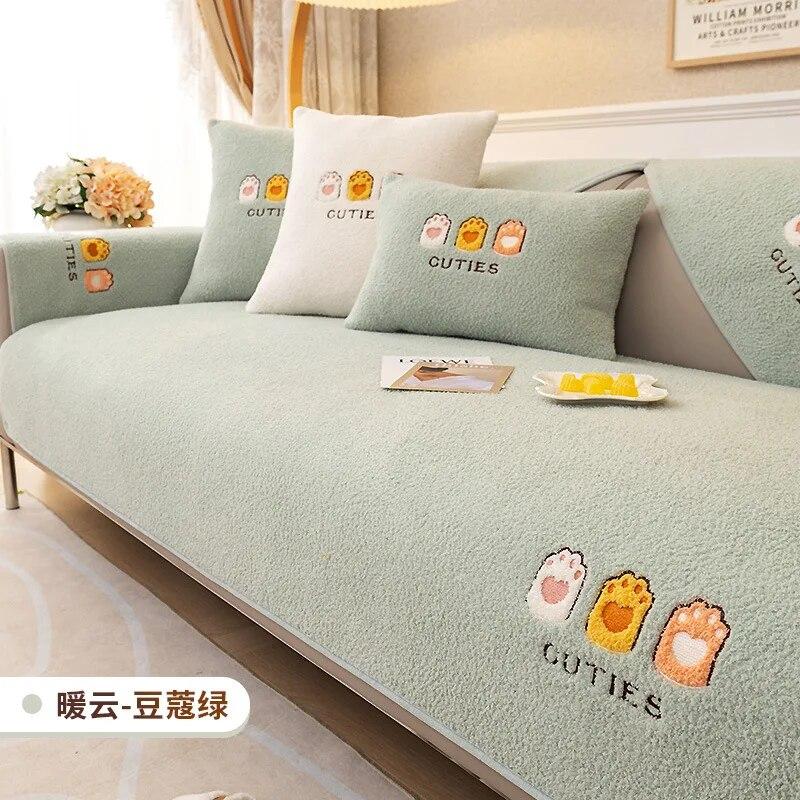 Зимний чехол для дивана с имитацией ягненка, скандинавское противоскользящее сиденье, подушка для гостиной, украшение для дивана, утолщенный плюшевый однотонный чехол
Зимний чехол для дивана с имитацией ягненка, скандинавское противоскользящее сиденье, подушка для гостиной, украшение для дивана, утолщенный плюшевый однотонный чехол