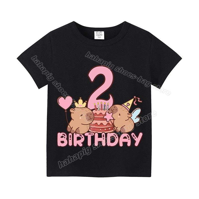 Capybara Girl Birthday Clothes Cute Toddler Kids Number T Shirt Cartoon Short Sleeve Baby Cotton T Shirt 150
Capybara Girl Birthday Clothes Cute Toddler Kids Number T Shirt Cartoon Short Sleeve Baby Cotton T Shirt 150