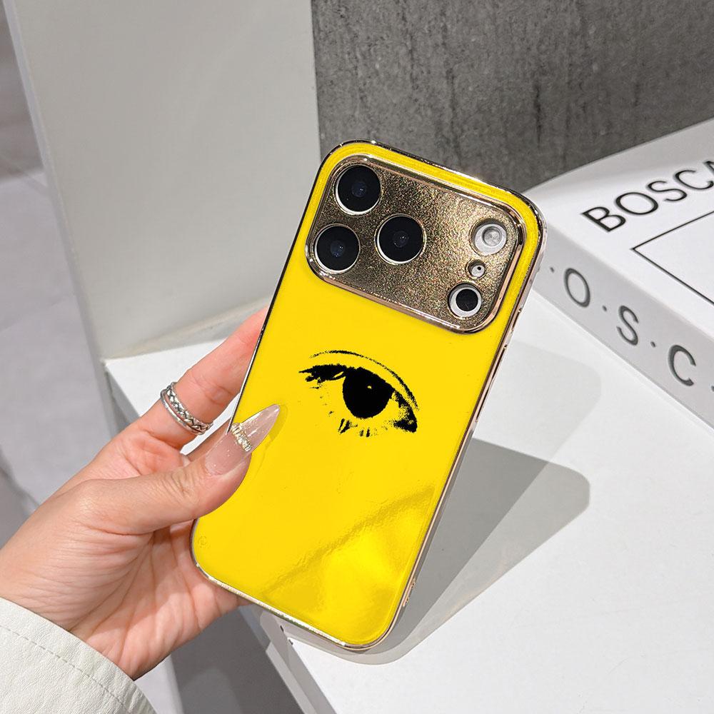 Lucky Start Phone Case For iPhone 17 16 15 14 13 12 11 Pro Max 16E Gold Electroplated glass shell Bold Black Eye on Yellow Cover IPHONE15
Lucky Start Phone Case For iPhone 17 16 15 14 13 12 11 Pro Max 16E Gold Electroplated glass shell Bold Black Eye on Yellow Cover IPHONE15
