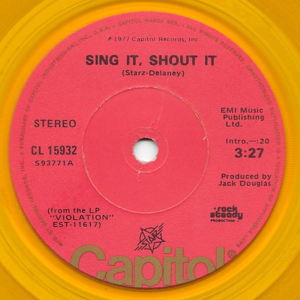 7inch Record STARZ Sing It Shout It CL15932 Capitol Records 1977 UK Rock Used
7inch Record STARZ Sing It Shout It CL15932 Capitol Records 1977 UK Rock Used