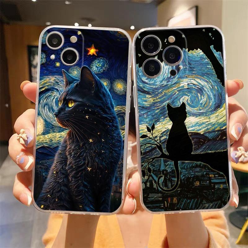 Милый прозрачный чехол для телефона с изображением черного кота для iPhone 15 14 13 12 Mini 11 Pro Max XS X XR 7 8 Plus, противоударный силиконовый чехол
Милый прозрачный чехол для телефона с изображением черного кота для iPhone 15 14 13 12 Mini 11 Pro Max XS X XR 7 8 Plus, противоударный силиконовый чехол