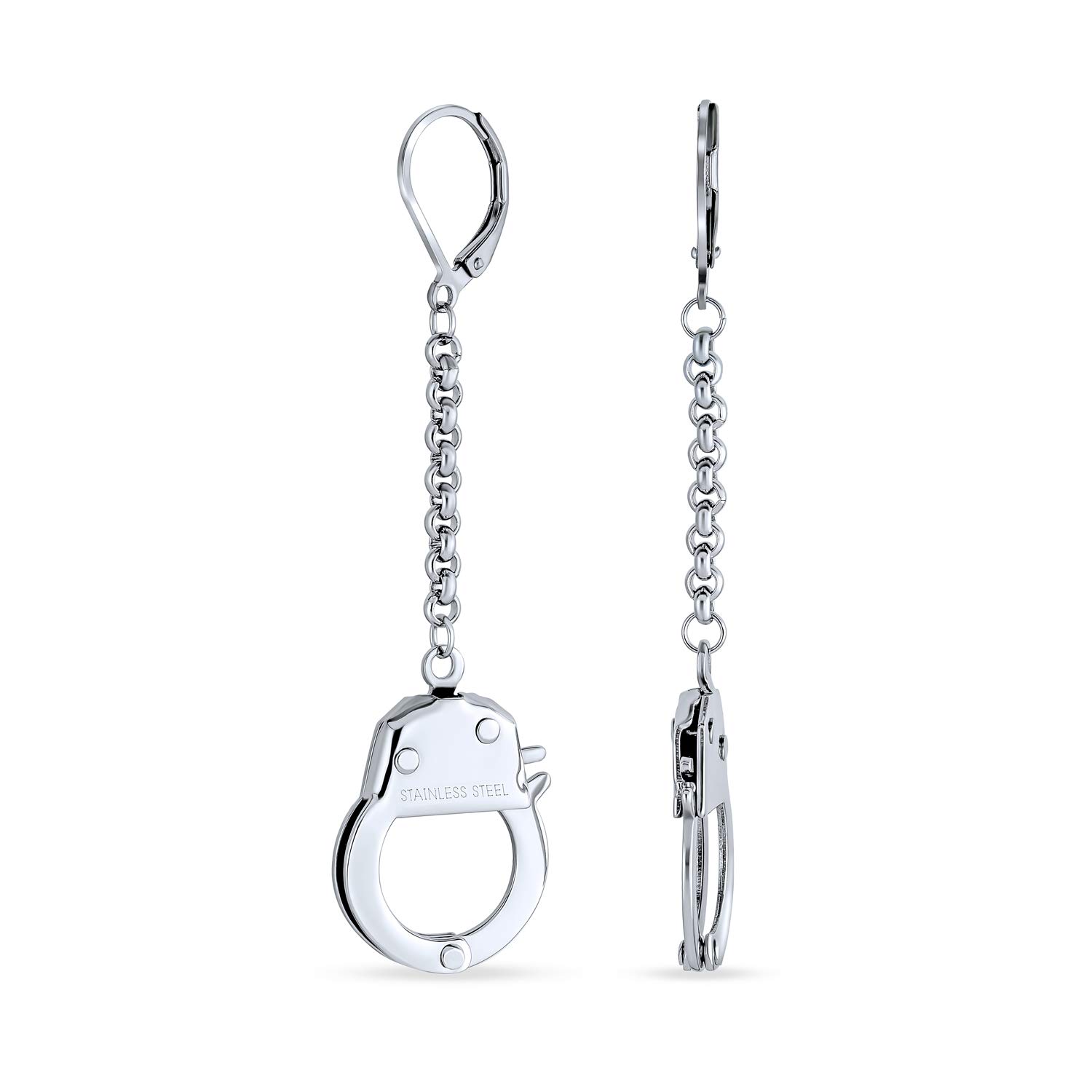 Partner Couple Gray Shade Handcuffs Lever Back Dangle Earrings for Women Girlfriend Hot Wife Silver Tone Stainless Steel
Partner Couple Gray Shade Handcuffs Lever Back Dangle Earrings for Women Girlfriend Hot Wife Silver Tone Stainless Steel