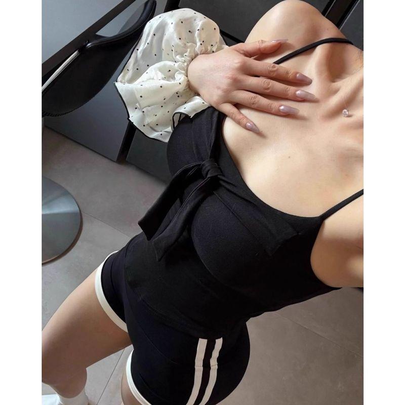 Bow Spaghetti Strap Bra Yoga Underwear Belt Chest Pad Sports Fitness Cami Beauty Back Quick-Drying High Elastic New Black L
Bow Spaghetti Strap Bra Yoga Underwear Belt Chest Pad Sports Fitness Cami Beauty Back Quick-Drying High Elastic New Black L