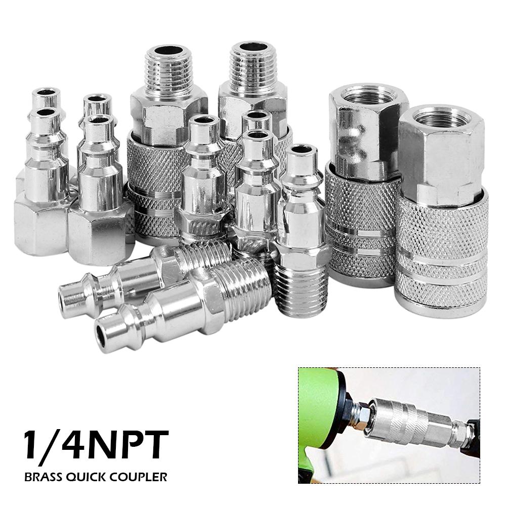 14pcs Metal Quick Couplings BSP Air Line Fitting Euro 1/4 Air Line Fitting Hose Compressor Fitting Connector For Pneumatic Tools срібний
14pcs Metal Quick Couplings BSP Air Line Fitting Euro 1/4 Air Line Fitting Hose Compressor Fitting Connector For Pneumatic Tools срібний