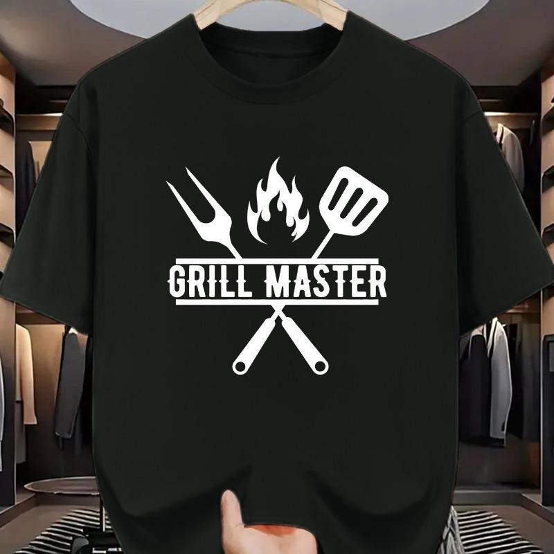 European sizes Men Grill BBQ Grill Print T-Shirt - Short Sleeve Casual Summer Tee with Spatula & Flame, Round Neck Grilling Shirt for Barbecues 4XL чорний
European sizes Men Grill BBQ Grill Print T-Shirt - Short Sleeve Casual Summer Tee with Spatula & Flame, Round Neck Grilling Shirt for Barbecues 4XL чорний