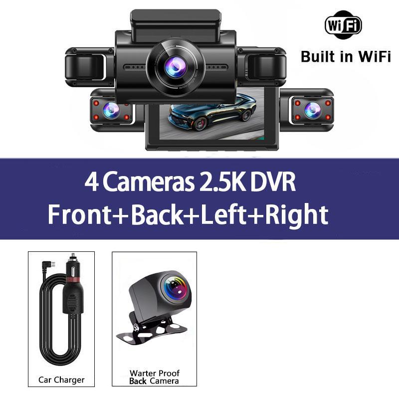 2.5K 4 Lens 360 Degree Dash Cam For Cars WIFI APP Car DVR 4-Channel Front Camera Video Recorder Rear View Camera For Vehicle None
2.5K 4 Lens 360 Degree Dash Cam For Cars WIFI APP Car DVR 4-Channel Front Camera Video Recorder Rear View Camera For Vehicle None