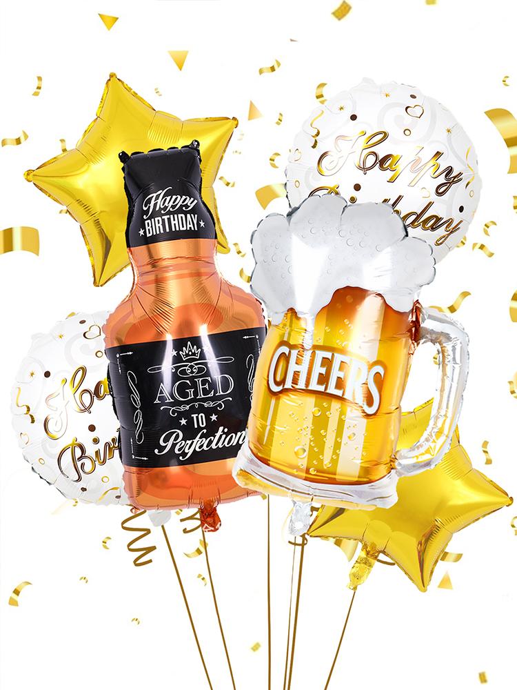 6 pcs whiskey beer bottle foil balloons and beer mug balloons man beer theme birthday party bar summer party Decoration Other&Other
6 pcs whiskey beer bottle foil balloons and beer mug balloons man beer theme birthday party bar summer party Decoration Other&Other