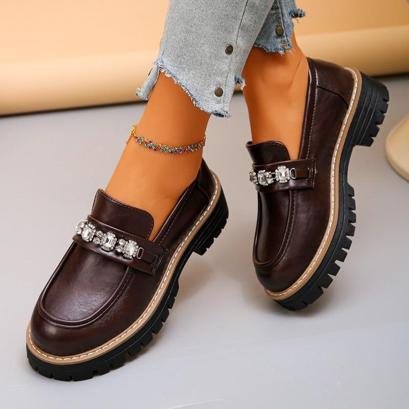 New Single Shoes 2025 British Heightened One-foot Slip-on Plus-size Foreign-style Platform Leather Shoes 43 коричневий
New Single Shoes 2025 British Heightened One-foot Slip-on Plus-size Foreign-style Platform Leather Shoes 43 коричневий