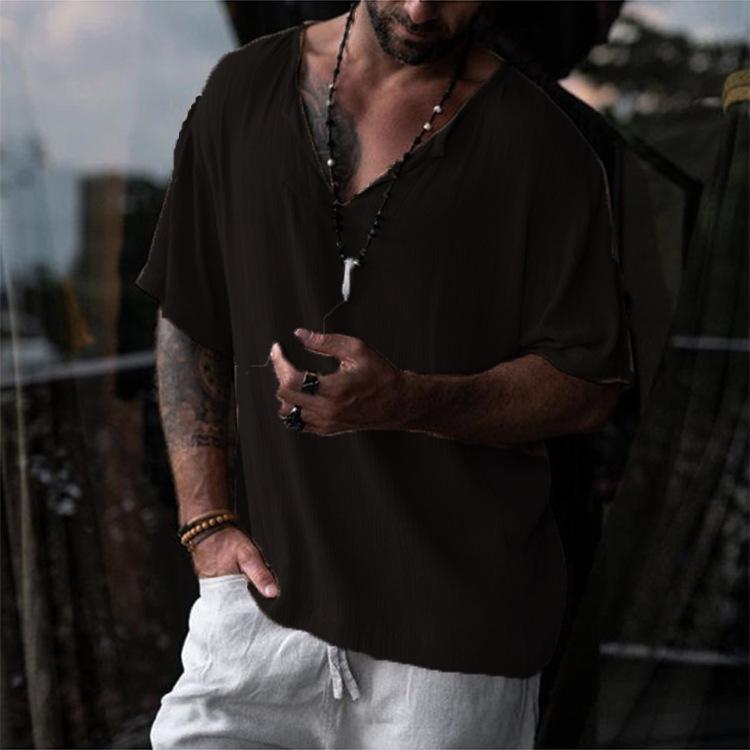 Мужская рубашка с круглым вырезом, мужская свободная однотонная футболка со средними рукавами и рукавами XXXL
Мужская рубашка с круглым вырезом, мужская свободная однотонная футболка со средними рукавами и рукавами XXXL