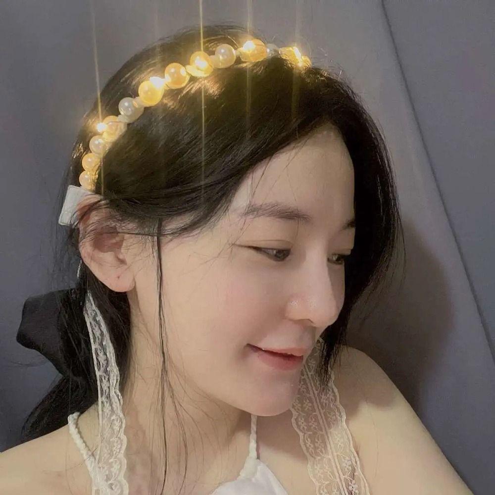 Glow Ribbon For Girls Luminous Hairband Korean Style Headband Hair Accessories Women Hair Hoop white with warm light
Glow Ribbon For Girls Luminous Hairband Korean Style Headband Hair Accessories Women Hair Hoop white with warm light