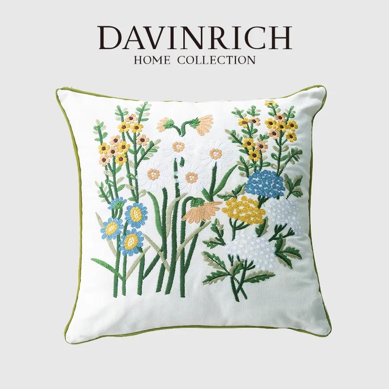 Чехол для подушки DAVINRICH с вышитым цветочным узором «Ромашка» из хлопка и льна, квадратный чехол для дивана в гостиной, в стиле сада, для домашнего декора 45x45cm(NO FILLING)
Чехол для подушки DAVINRICH с вышитым цветочным узором «Ромашка» из хлопка и льна, квадратный чехол для дивана в гостиной, в стиле сада, для домашнего декора 45x45cm(NO FILLING)