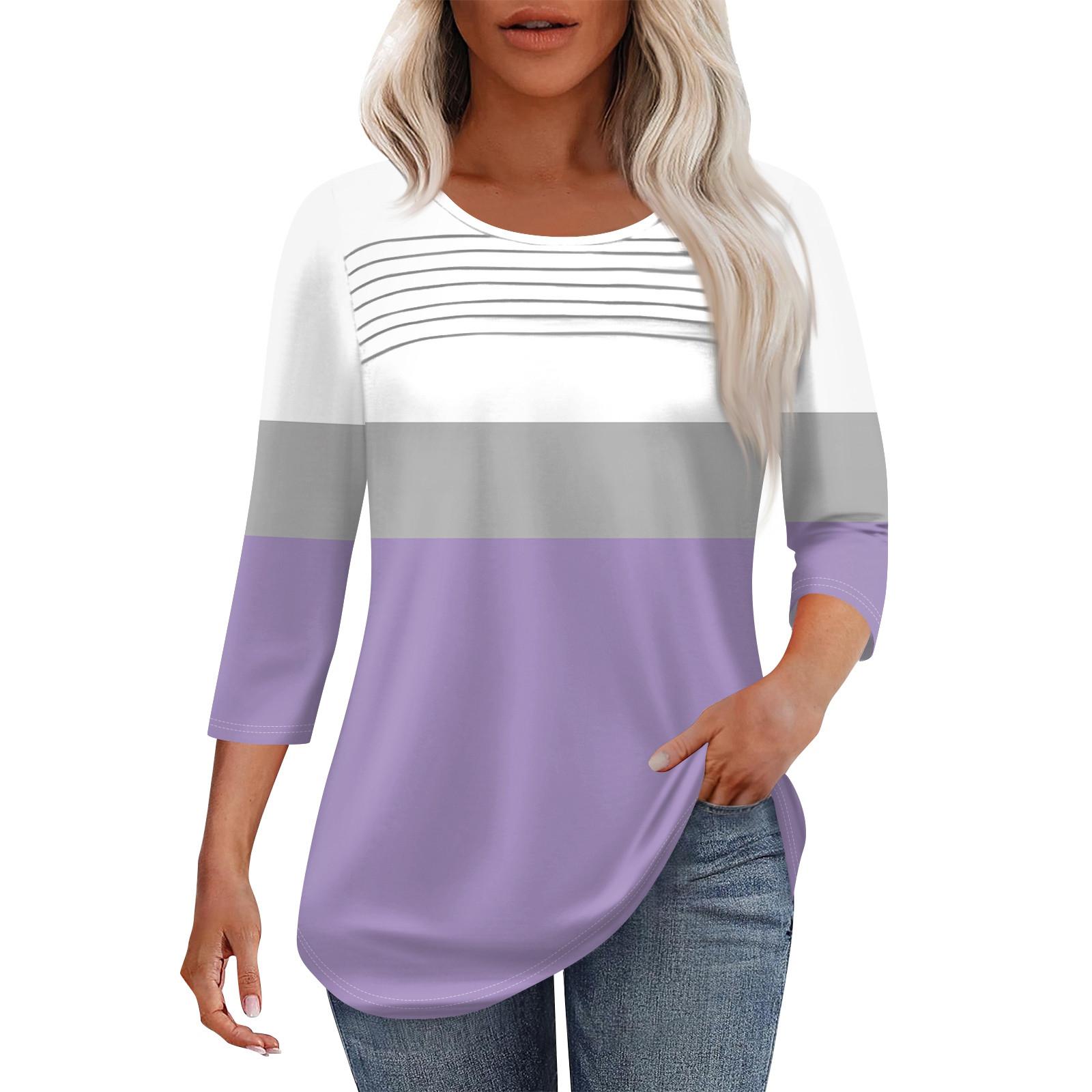 Женская мода круглый вырез шея плиссированная передняя планка однотонный топ рукав 3/4 S фиолетовый
Женская мода круглый вырез шея плиссированная передняя планка однотонный топ рукав 3/4 S фиолетовый