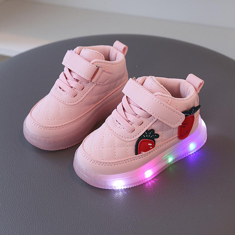 New Spring and Autumn Light-Up Children s Sneakers, Non-Slip Soft Sole Strawberry Cartoon Casual Shoes for Girls1-3Years Old2Baby Boy 21Code【Insole Length13.
New Spring and Autumn Light-Up Children s Sneakers, Non-Slip Soft Sole Strawberry Cartoon Casual Shoes for Girls1-3Years Old2Baby Boy 21Code【Insole Length13.