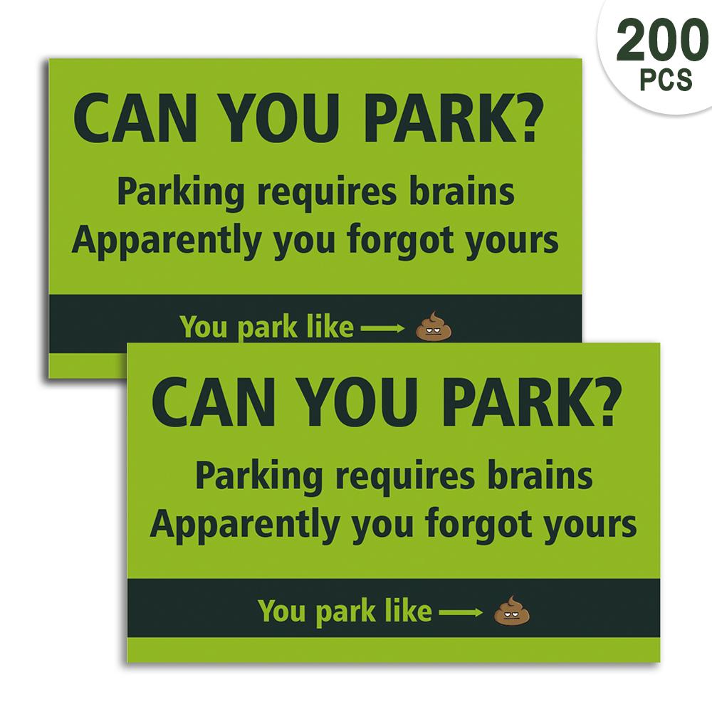 50pcs Humourous Parking Cards Can You Park 3.5 x 2 inch, prank funny cards, offending funny cards, mini portable prank ca 9x5.4cm
50pcs Humourous Parking Cards Can You Park 3.5 x 2 inch, prank funny cards, offending funny cards, mini portable prank ca 9x5.4cm