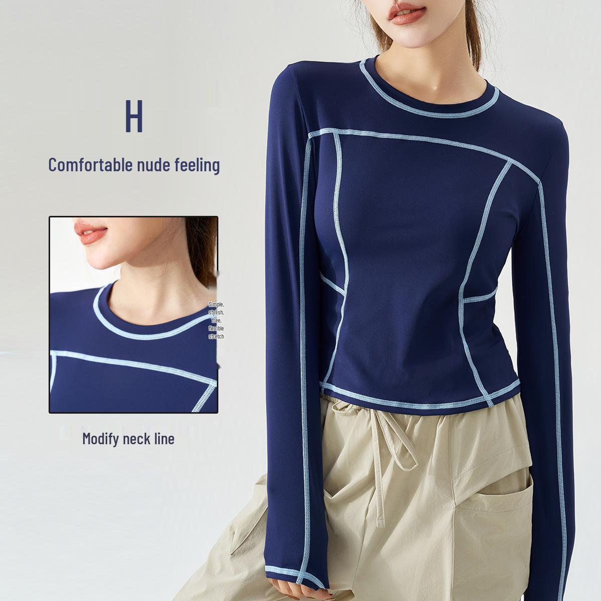 2025 Spring Trend Exposed Seam Women s Slim Fit Long Sleeve Yoga T-shirt L (108-120 cm)
2025 Spring Trend Exposed Seam Women s Slim Fit Long Sleeve Yoga T-shirt L (108-120 cm)
