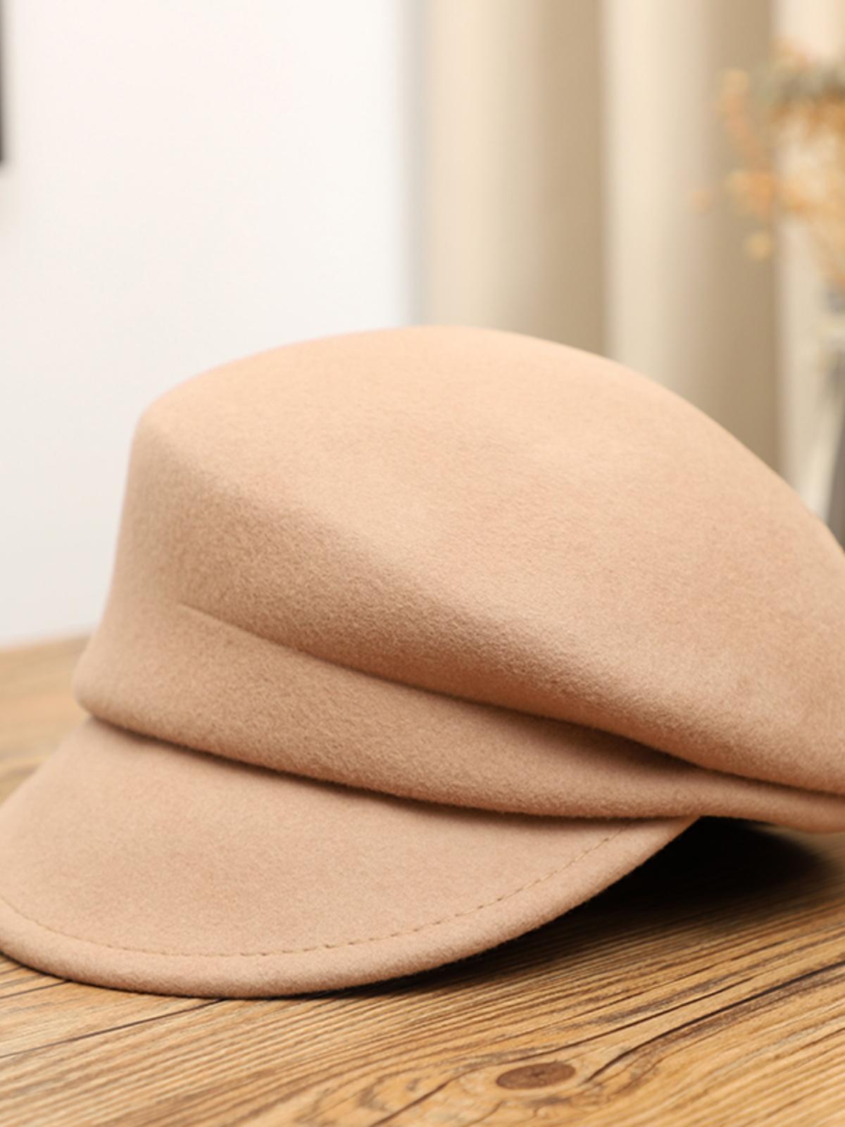 Шерстяной берет ретро-модная черная шляпа газетчика женская осенне-зимняя маленькая кепка с сетчатым красным принтом французско-британского стиля в стиле художника 55-58cm