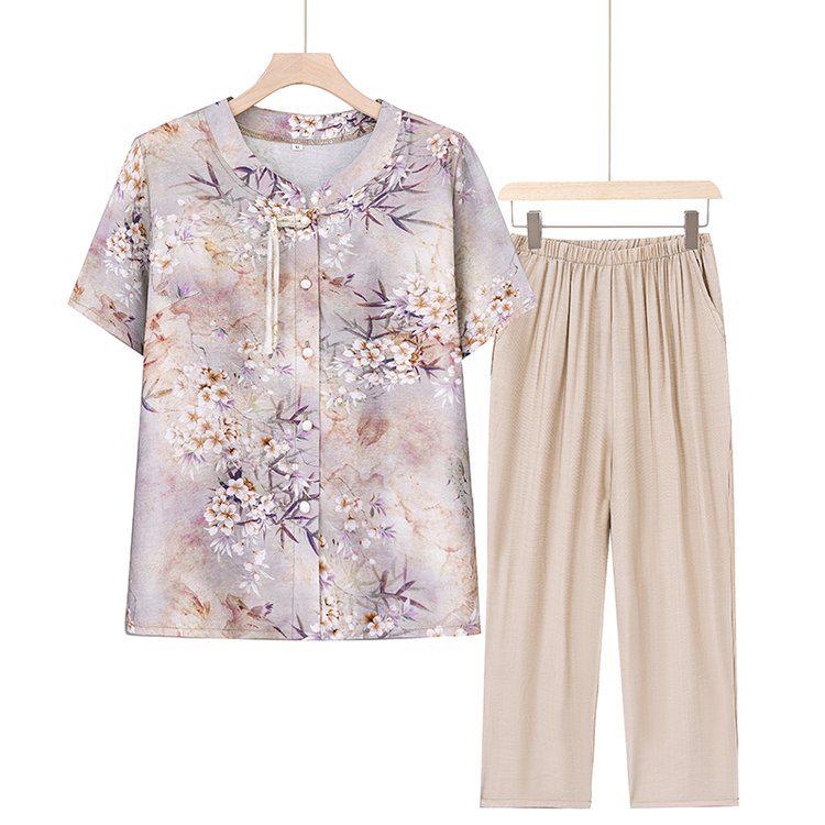 Stylish Short Sleeve Summer Shirt for Middle-Aged and Elderly Women 2XL (105-120 jin) фиолетовый
Stylish Short Sleeve Summer Shirt for Middle-Aged and Elderly Women 2XL (105-120 jin) фиолетовый