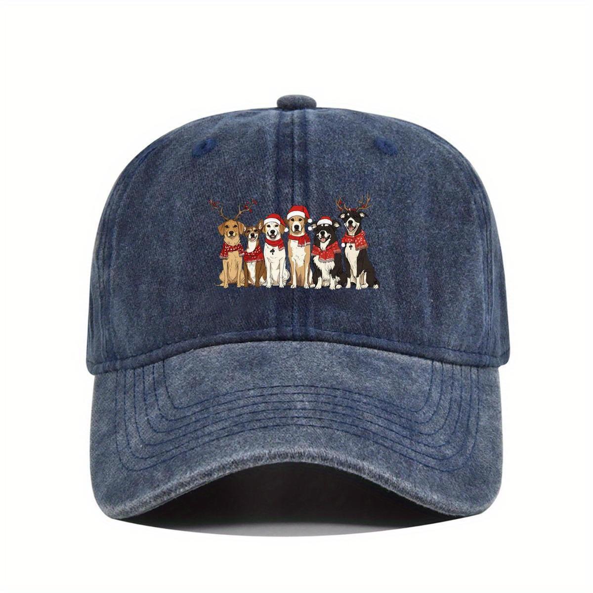 Christmas Dogs Print Baseball Cap Unisex Adjustable Casual Holiday Sun Protection Outdoor Washed Hat One Size
Christmas Dogs Print Baseball Cap Unisex Adjustable Casual Holiday Sun Protection Outdoor Washed Hat One Size
