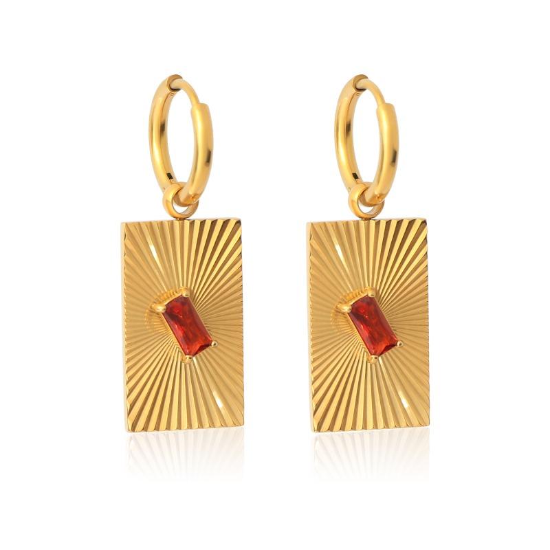 Серьги из нержавеющей стали с позолотой в стиле ретро с геометрической формой для женщин, инкрустированные цветным цирконием, высококачественные полосатые серьги
Серьги из нержавеющей стали с позолотой в стиле ретро с геометрической формой для женщин, инкрустированные цветным цирконием, высококачественные полосатые серьги