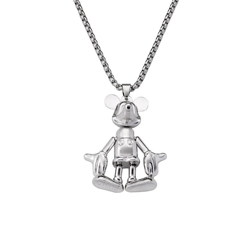 Cartoon Mickey Mouse Beaded Titanium Steel Necklace for Women - Simple and Stylish Couple s Pendant Jewelry
Cartoon Mickey Mouse Beaded Titanium Steel Necklace for Women - Simple and Stylish Couple s Pendant Jewelry