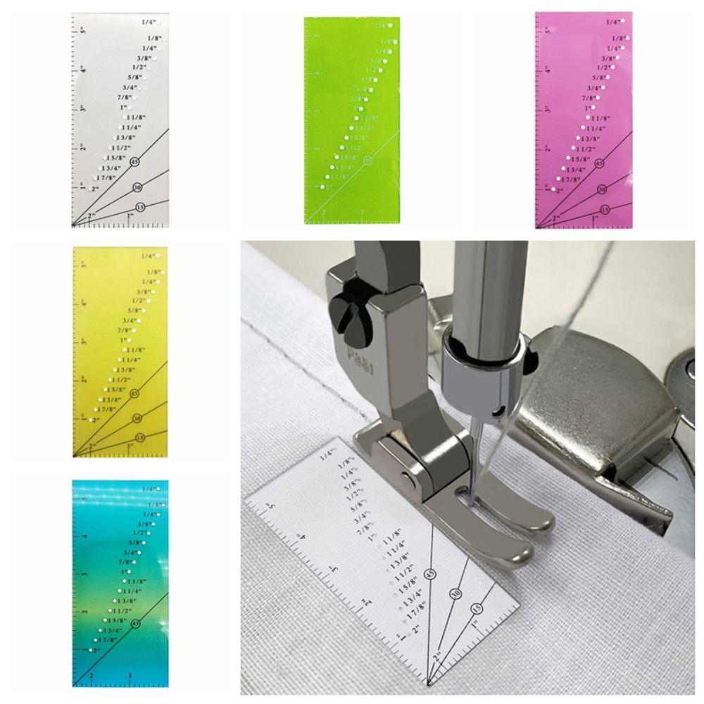 Non-Slip Sew Allowance Ruler Universal Sewing Tool Acrylic Seam Guide Ruler Designer