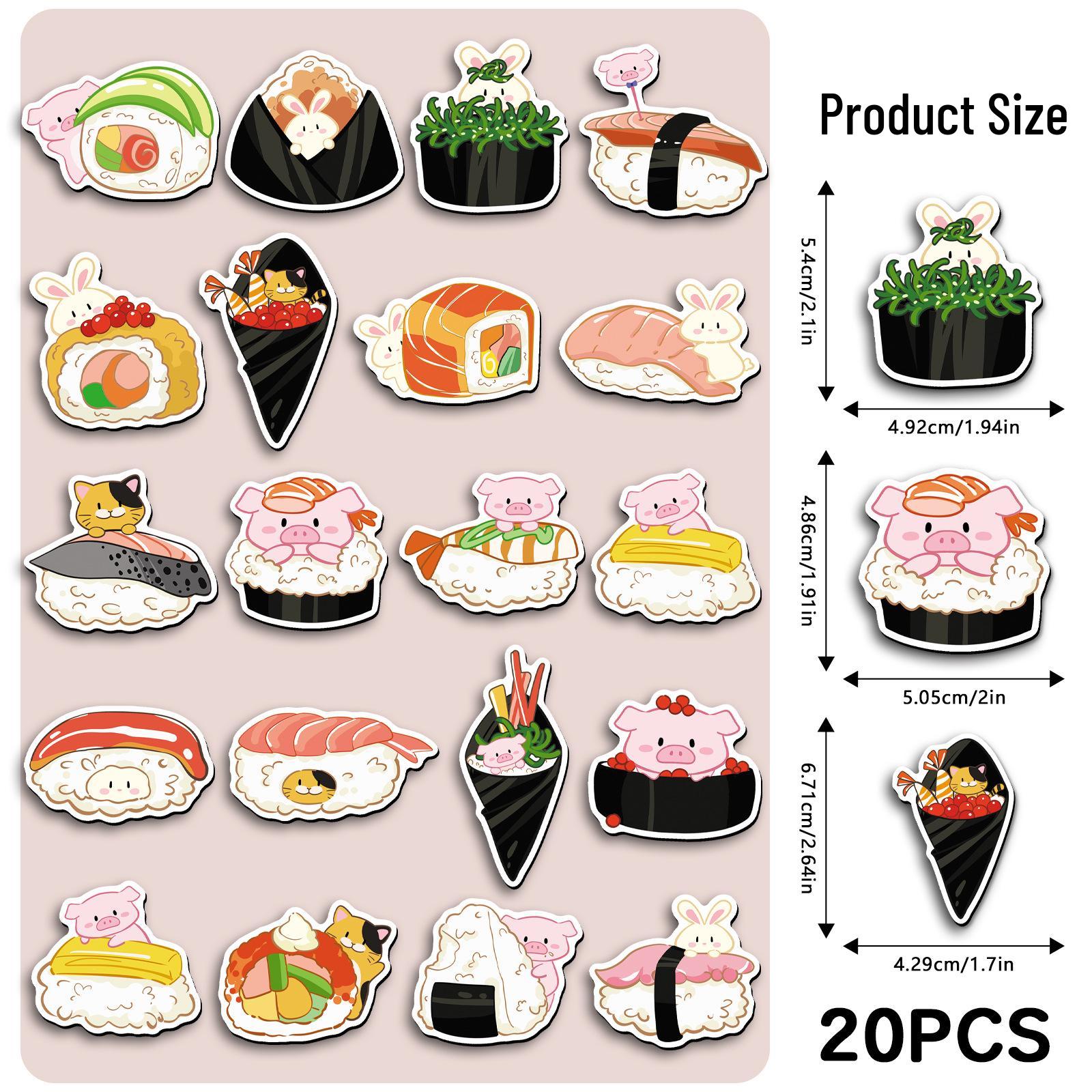 20-Piece Cute Sushi Cartoon Soft Magnetic Stickers for Decor 5.5-8.5 cm
20-Piece Cute Sushi Cartoon Soft Magnetic Stickers for Decor 5.5-8.5 cm