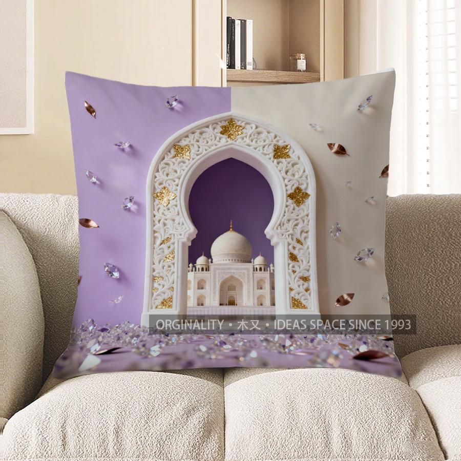 2D Mughal Arch & Taj Mahal Decorative Pillow Pattern Cushion Cover Suitable For Sofa Bedroom Car Pillow Cover 40x40cm
2D Mughal Arch & Taj Mahal Decorative Pillow Pattern Cushion Cover Suitable For Sofa Bedroom Car Pillow Cover 40x40cm