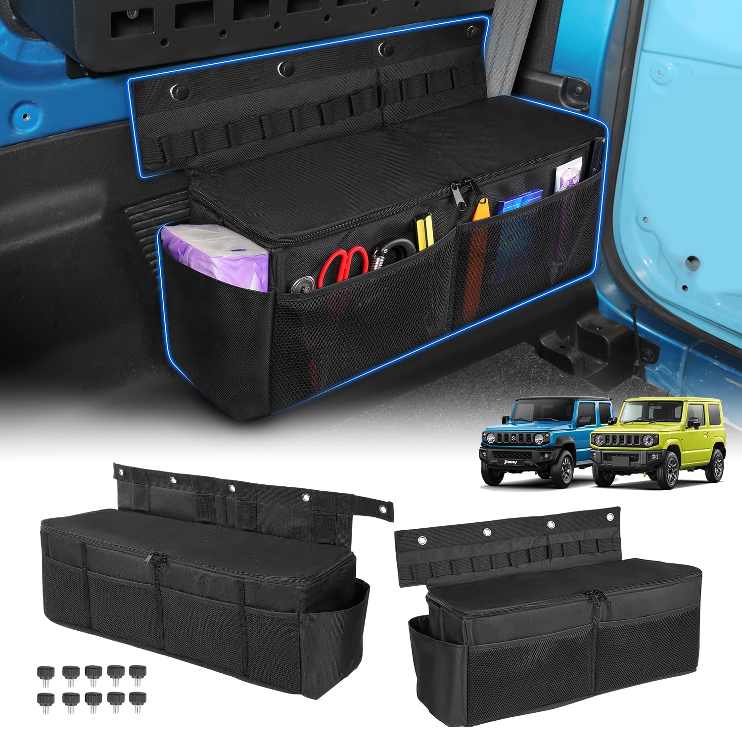 Set of 2 LIMSTYLE Luggage Boxes and Headrest Boxes for Suzuki Jimny and Jimny Sierra These versatile storage bags for the second row and rear seats чёрный
Set of 2 LIMSTYLE Luggage Boxes and Headrest Boxes for Suzuki Jimny and Jimny Sierra These versatile storage bags for the second row and rear seats чёрный