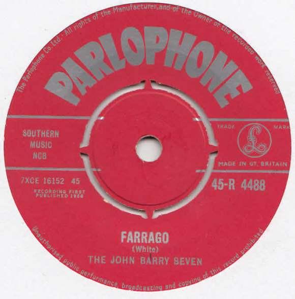 7inch Record JOHN BARRY SEVEN - Farrago / Bee s Knees 45R4488 Parlophone 1958 UK Rock Used
7inch Record JOHN BARRY SEVEN - Farrago / Bee s Knees 45R4488 Parlophone 1958 UK Rock Used