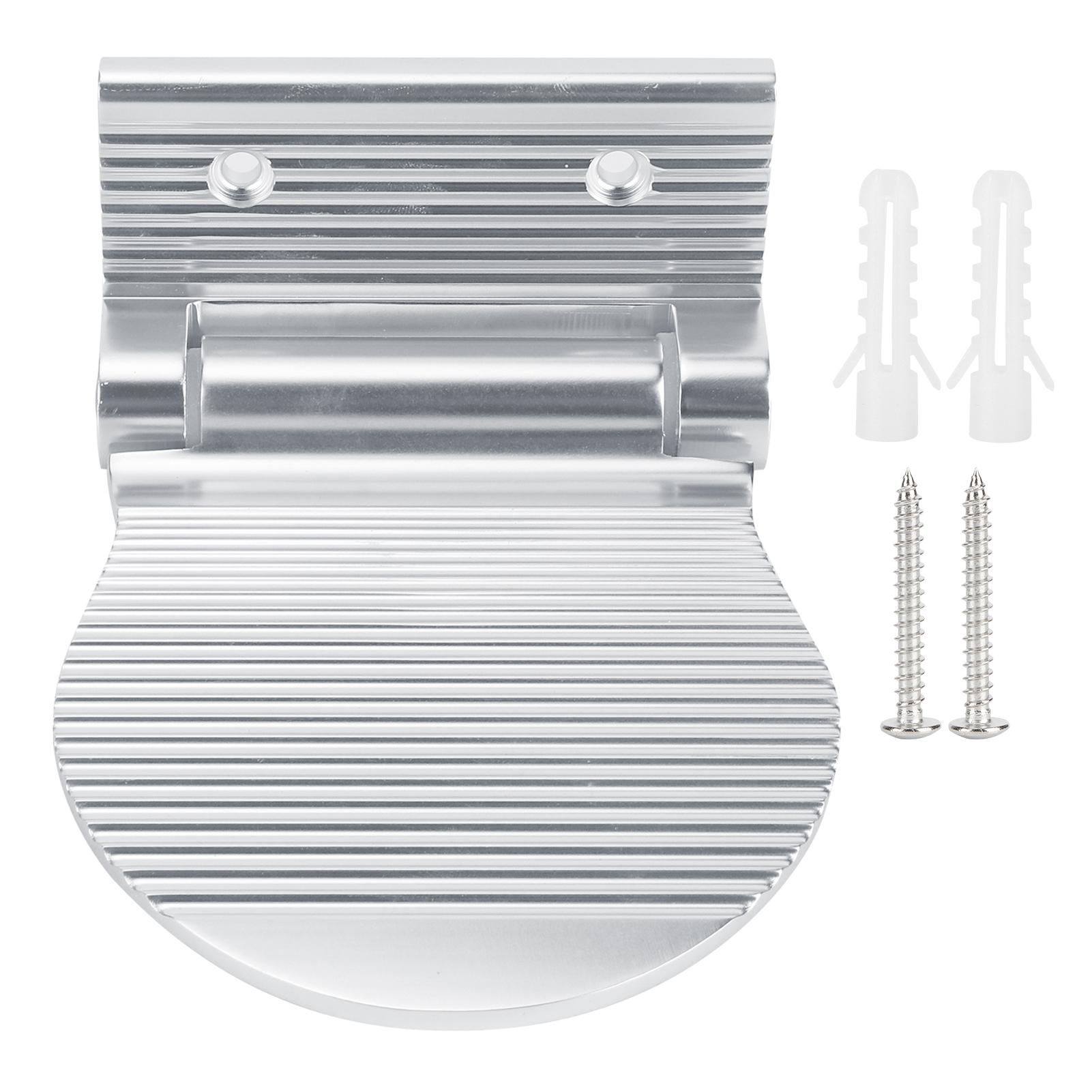 Настенная подставка для ног Космический алюминий Нескользящая педаль для прихожей, прихожей, ванной комнаты(черный ) серебряный