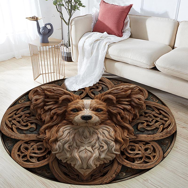 Papillon pattern round rug,Carpet Rug for Living Room Bedroom Playroom ,Non-slip Floor Mat,Holiday Gifts and Birthday Gifts. 80cmx80cm
Papillon pattern round rug,Carpet Rug for Living Room Bedroom Playroom ,Non-slip Floor Mat,Holiday Gifts and Birthday Gifts. 80cmx80cm