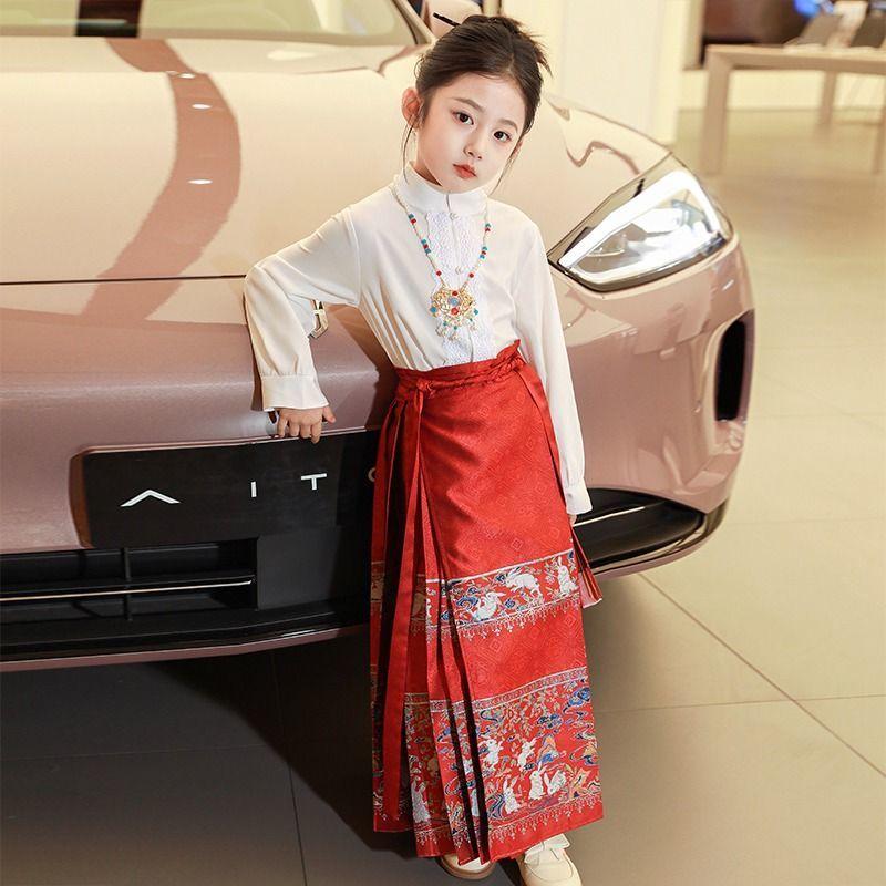 Детская юбка в китайском стиле династии Мин MA MIAN, костюм Hanfu для девочек, повседневный костюм
Детская юбка в китайском стиле династии Мин MA MIAN, костюм Hanfu для девочек, повседневный костюм