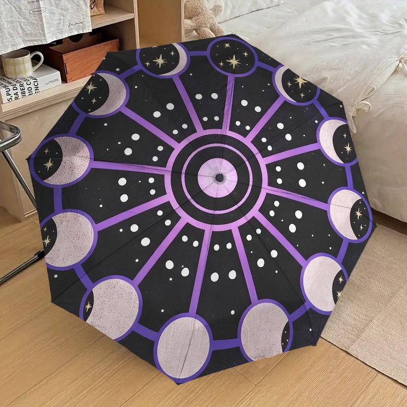 1pc Moon Phases Stars Automatic Folding Umbrella, Heavy Duty 8 Rib Iron Frame, Suitable for Travel, Daily Use, Birthday, Decor Gift 77
1pc Moon Phases Stars Automatic Folding Umbrella, Heavy Duty 8 Rib Iron Frame, Suitable for Travel, Daily Use, Birthday, Decor Gift 77