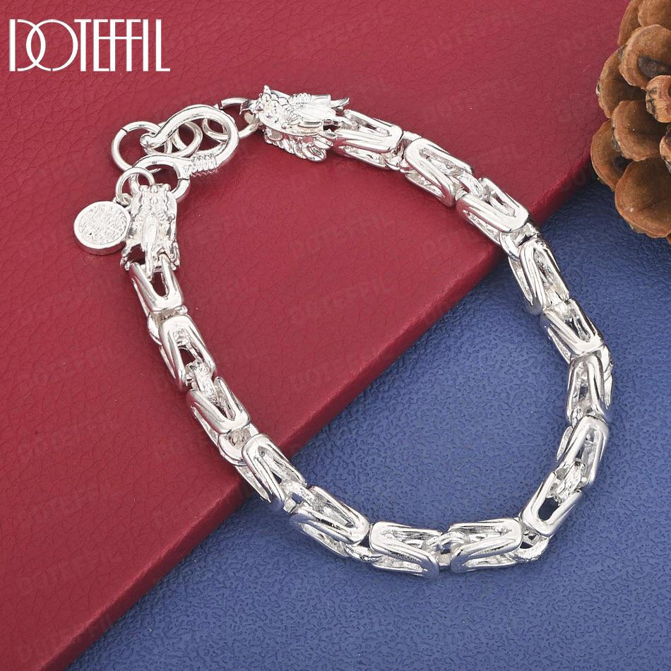 925 Sterling Silver Fashion Geometric Bracelet Gift Wedding Jewelry 20cm
925 Sterling Silver Fashion Geometric Bracelet Gift Wedding Jewelry 20cm