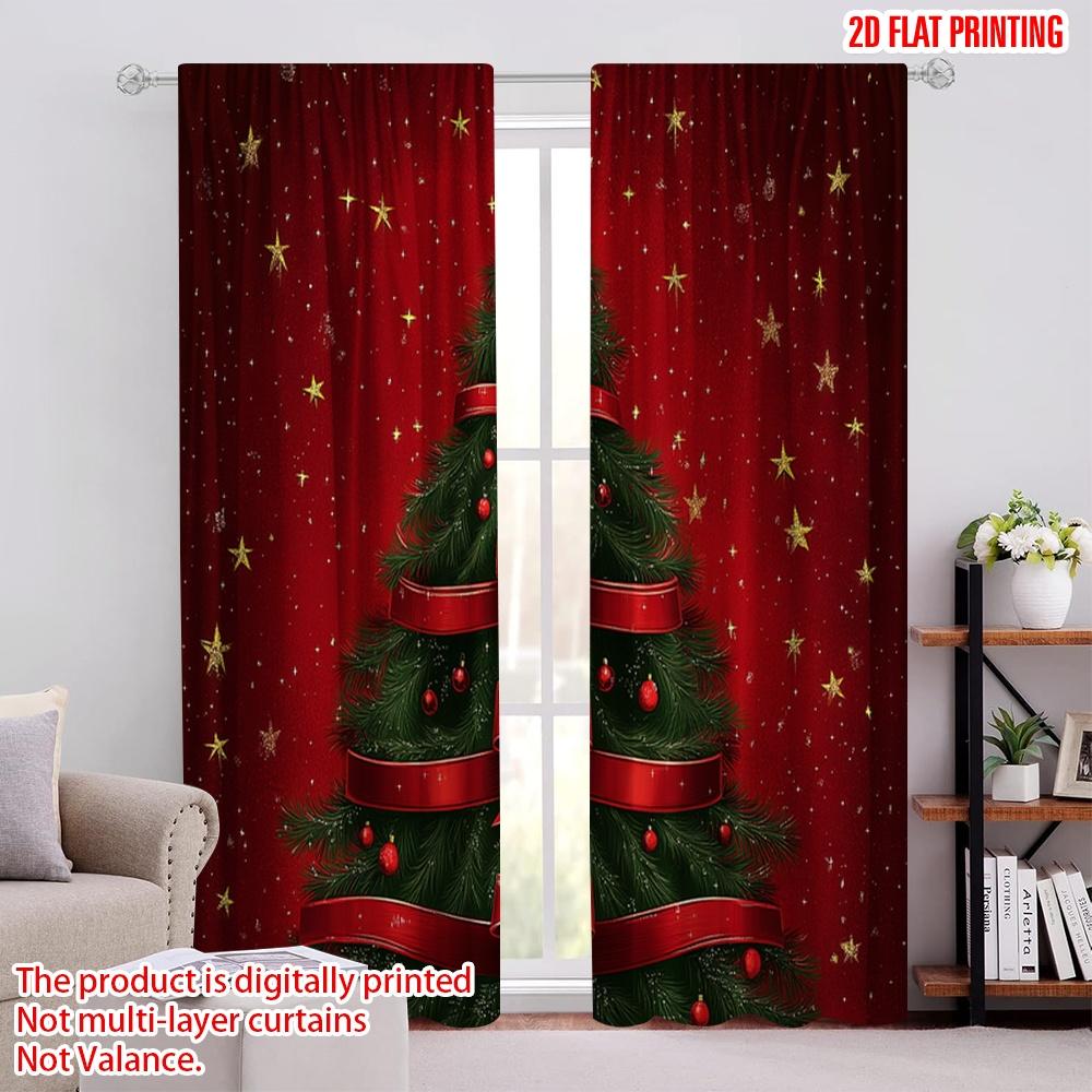 2pcs,2D plane printing Contemporary Curtains Christmas Tree Red Ribbon Star Polyester Easy Install (without rod) All Seasons for 52.50 × 116.00 cm 2 pcs
2pcs,2D plane printing Contemporary Curtains Christmas Tree Red Ribbon Star Polyester Easy Install (without rod) All Seasons for 52.50 × 116.00 cm 2 pcs