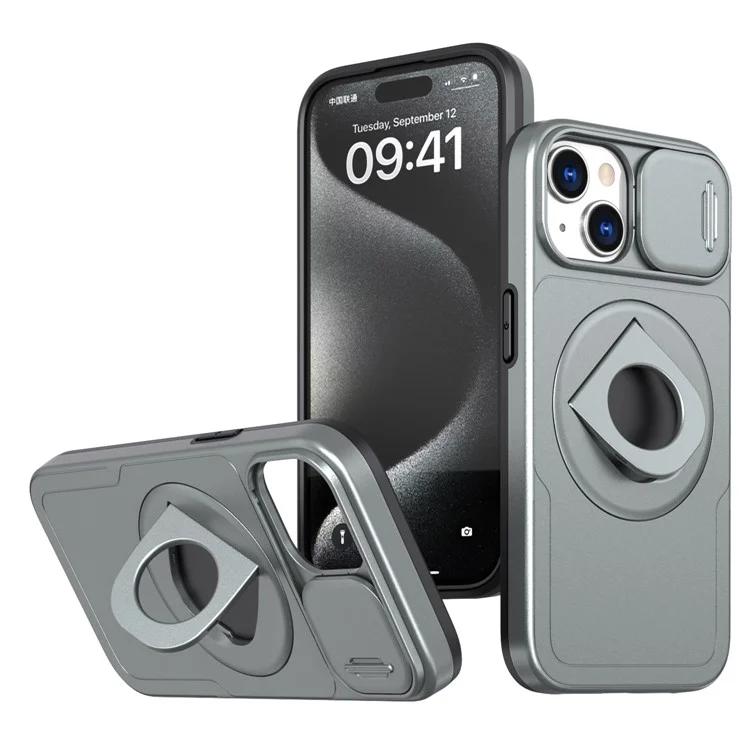 Чехол для телефона iPhone 13/14 с магнитной подставкой и выдвижной крышкой для камеры
Чехол для телефона iPhone 13/14 с магнитной подставкой и выдвижной крышкой для камеры
