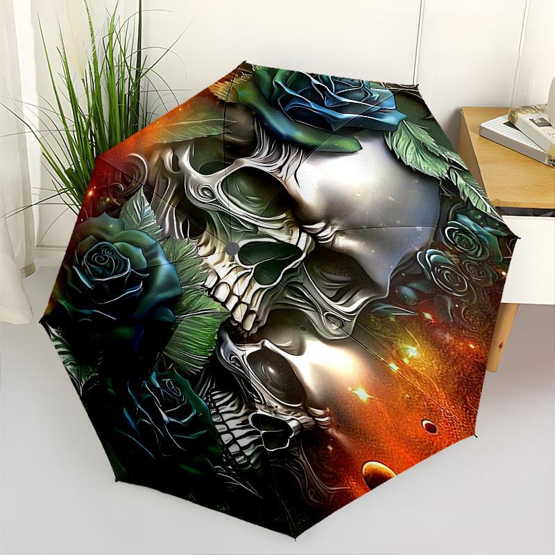 Skull Roses- Automatic Umbrella, Four Seasons Portable Folding Umbrella, Suitable for Men and Women, Travel, Daily Compact Umbrella, Outdoor
Skull Roses- Automatic Umbrella, Four Seasons Portable Folding Umbrella, Suitable for Men and Women, Travel, Daily Compact Umbrella, Outdoor