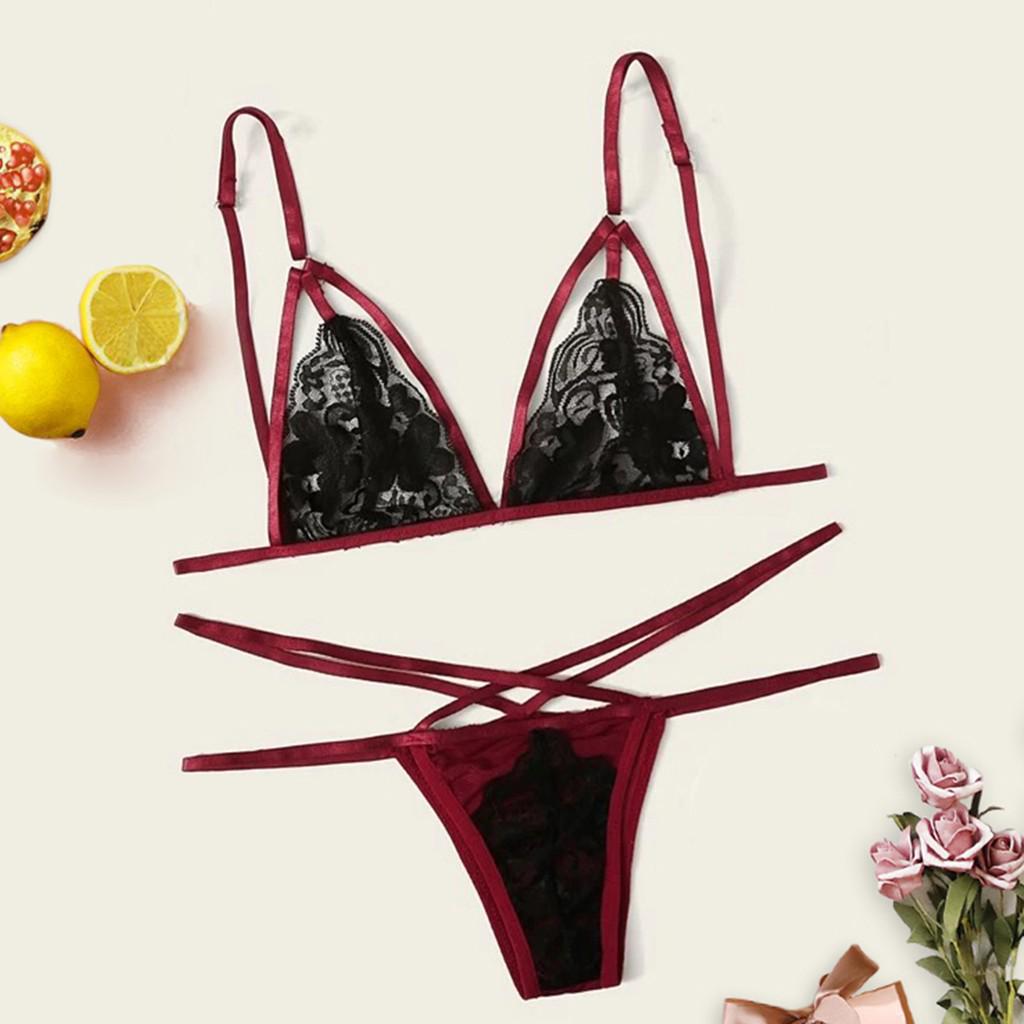 (Great home)New Sexy Women Lace Hollow Out Wireless Bra Thong Lingerie Set G-String S-2XL
(Great home)New Sexy Women Lace Hollow Out Wireless Bra Thong Lingerie Set G-String S-2XL