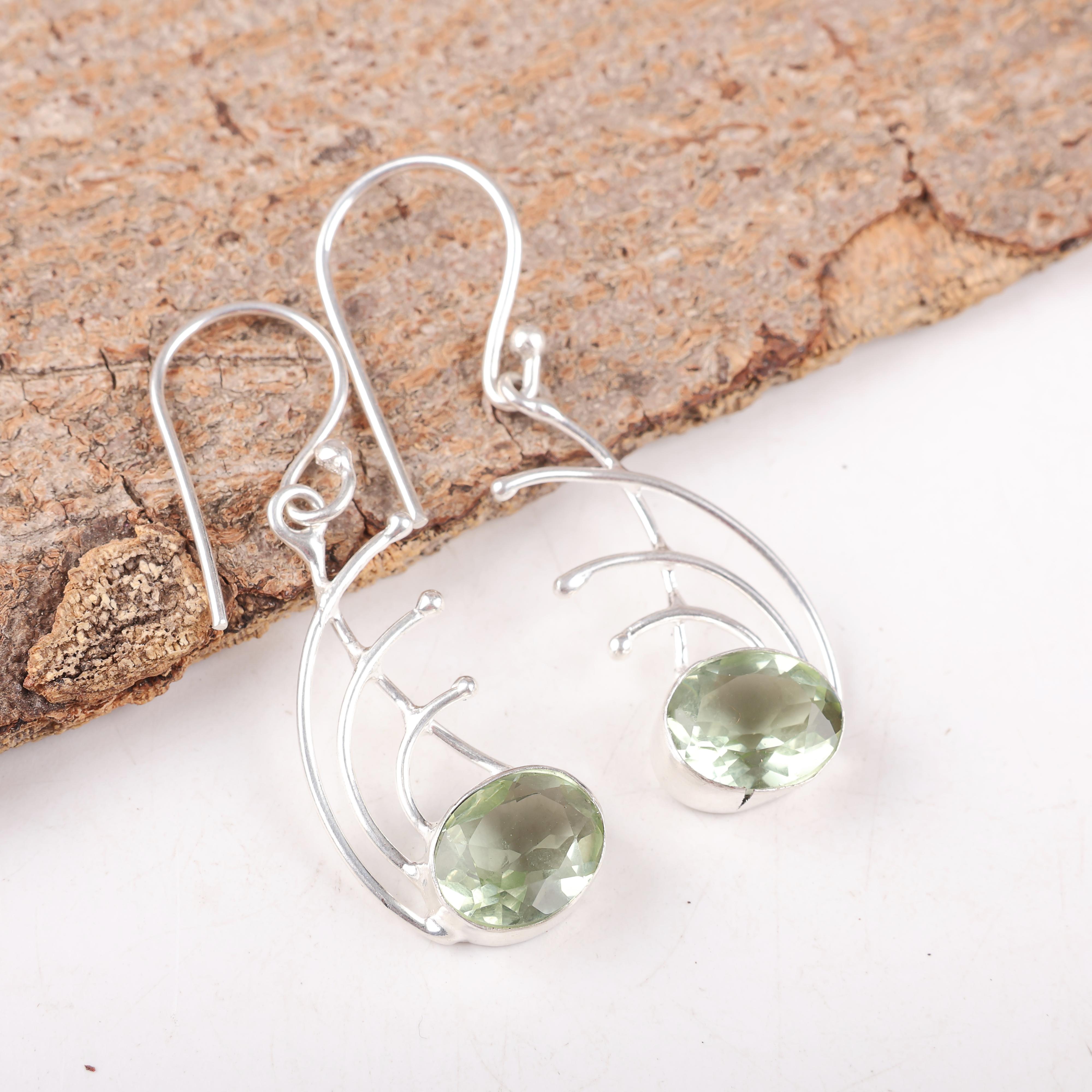 Green Amethyst Gemstone Earrings, 925 Solid Sterling Silver Earrings, Handmade Antique Jewelry, Gift For Mother 1.77 Inches зелений
Green Amethyst Gemstone Earrings, 925 Solid Sterling Silver Earrings, Handmade Antique Jewelry, Gift For Mother 1.77 Inches зелений