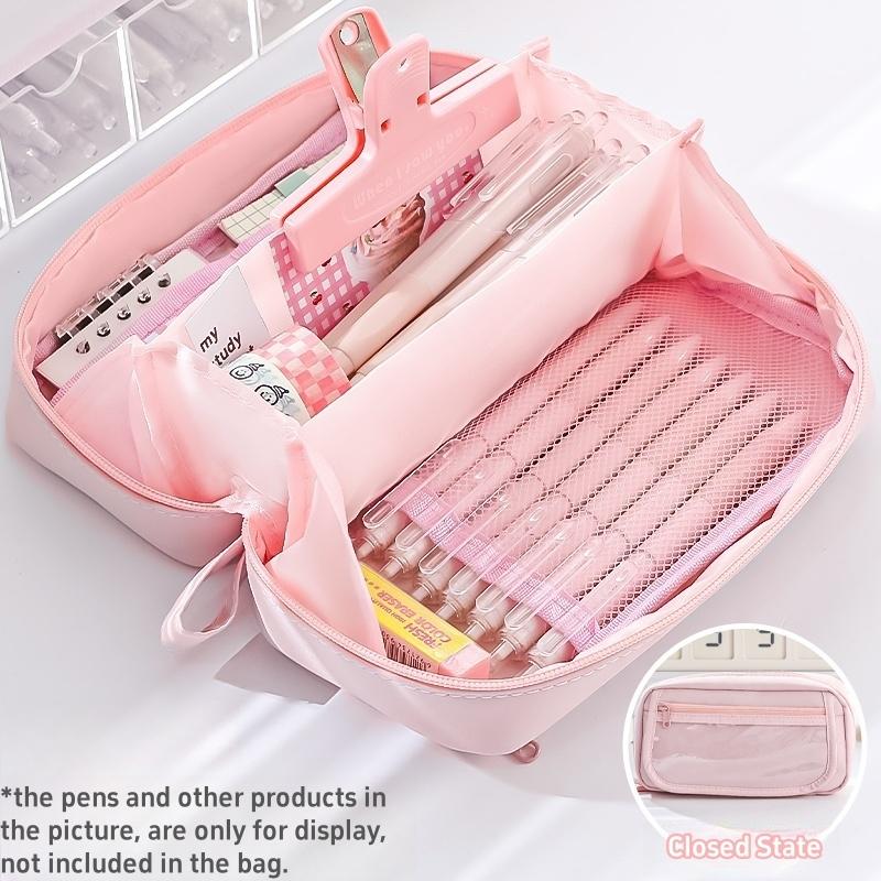 Large Capacity Foldable Pencil Pouch Flip-Top Design Transparent Front Compartment Multi-Use Stationery Bag for Students A7865 рожевий
Large Capacity Foldable Pencil Pouch Flip-Top Design Transparent Front Compartment Multi-Use Stationery Bag for Students A7865 рожевий