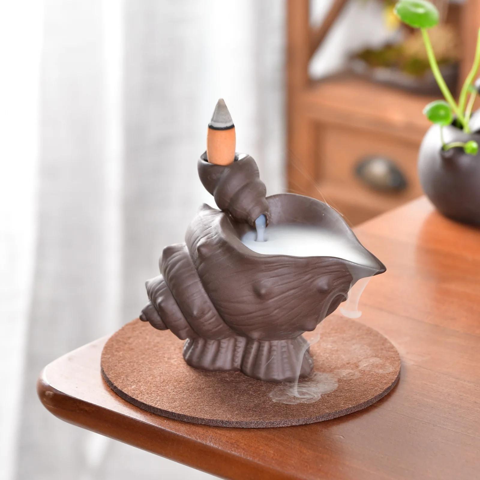 1pc Handmade Purple Clay Conch Home Decor Ornaments Backflow Incense Burner Incense Holder Ceramic Desktop Decor Gifts Tea Pet
1pc Handmade Purple Clay Conch Home Decor Ornaments Backflow Incense Burner Incense Holder Ceramic Desktop Decor Gifts Tea Pet
