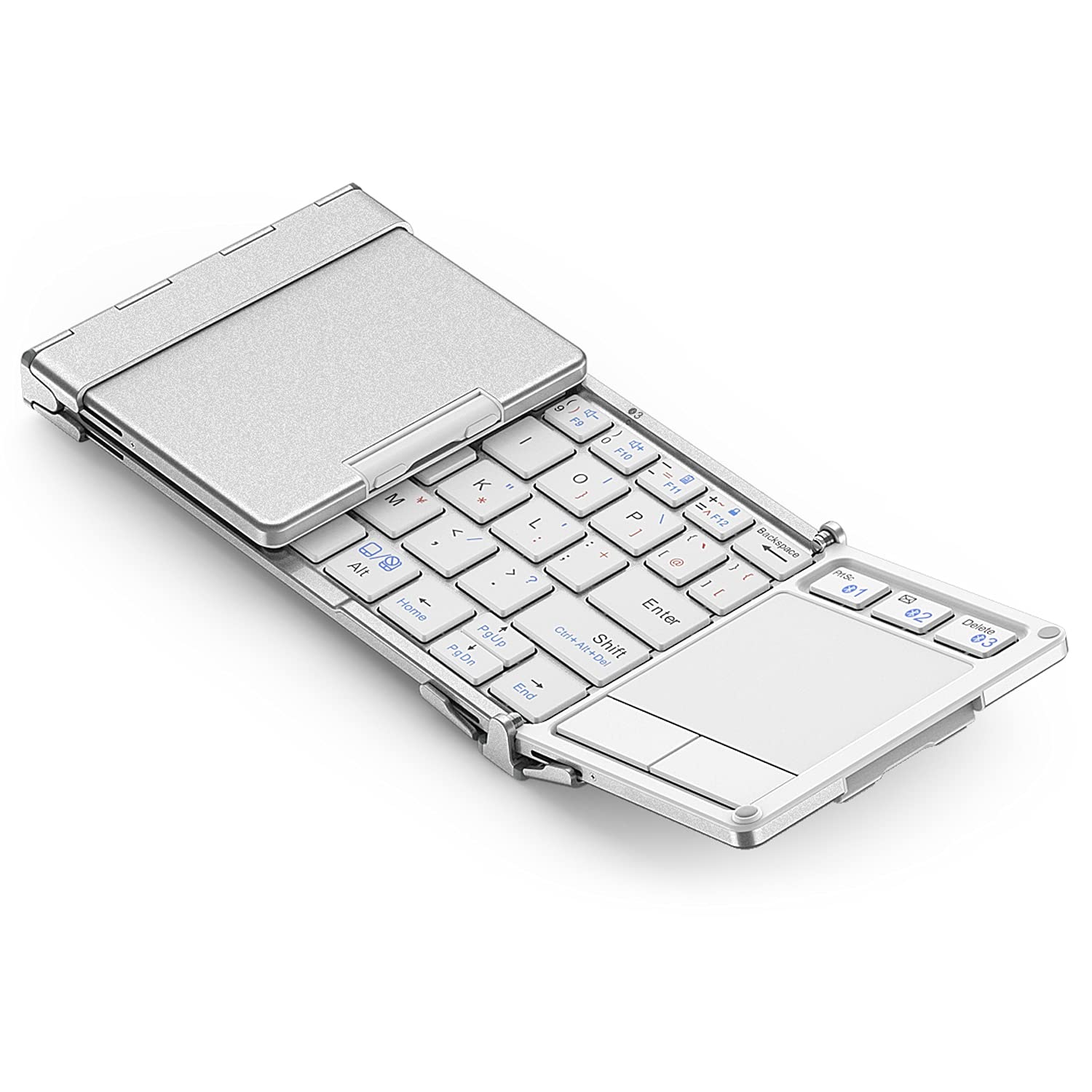 Бездротова клавіатура iClever Bluetooth Складна мобільна клавіатура з сенсорною панеллю USB Міні-клавіатура iPad Компактна алюмінієва сумісна з функцією кількох сполучень
Бездротова клавіатура iClever Bluetooth Складна мобільна клавіатура з сенсорною панеллю USB Міні-клавіатура iPad Компактна алюмінієва сумісна з функцією кількох сполучень