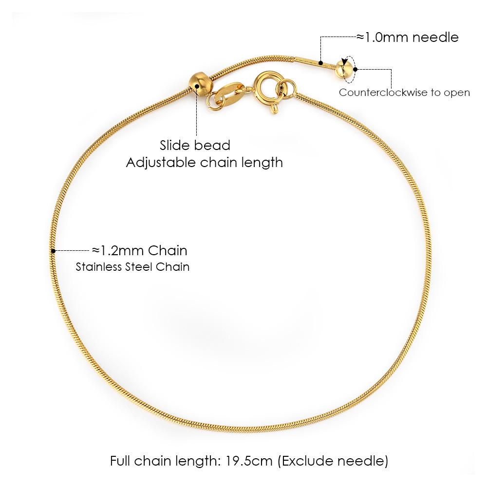 Universal Fashion Stainless Steel Bracelet For Women String Bead Thin Chain DIY Making Necklace Zircon Accessories Wholesale
Universal Fashion Stainless Steel Bracelet For Women String Bead Thin Chain DIY Making Necklace Zircon Accessories Wholesale