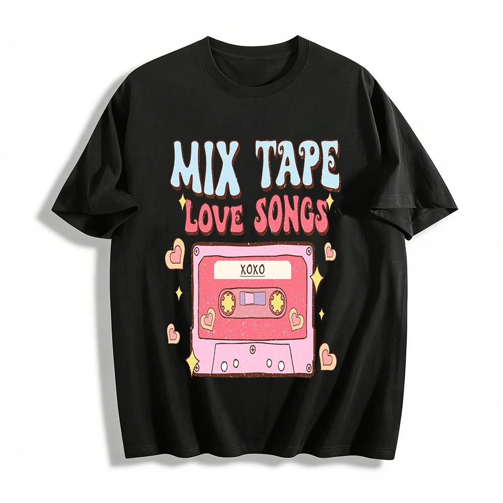 Vintage Love Songs Mix Tape Graphic Casual Top Pure cotton T-shirt XXS
Vintage Love Songs Mix Tape Graphic Casual Top Pure cotton T-shirt XXS