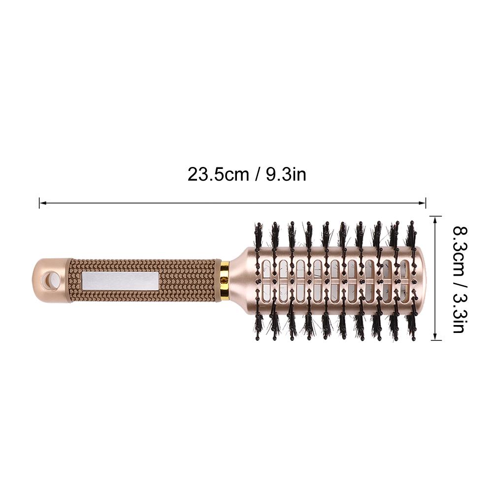 Double Sided Nylon Anti Static Hairdressing Comb Handheld Bristles Hair Styling Comb Gold
Double Sided Nylon Anti Static Hairdressing Comb Handheld Bristles Hair Styling Comb Gold