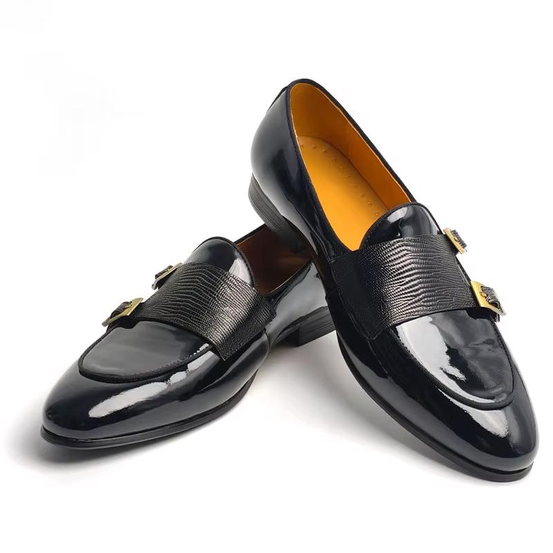 Men s Patent Leather Loafers Elegant Monk Buckle Slip-On Dress Shoes for Wedding,Party & Formal Events Casual Genuine Leather 45 чорний
Men s Patent Leather Loafers Elegant Monk Buckle Slip-On Dress Shoes for Wedding,Party & Formal Events Casual Genuine Leather 45 чорний