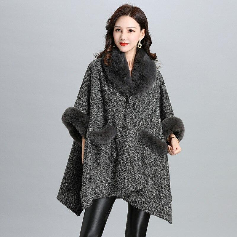 6 цветов 2022, черные зимние бархатные теплые накидки с рукавами «летучая мышь», свободный плащ-пончо, женское уличное пальто из искусственного кроличьего меха с карманом One Size темно серый
6 цветов 2022, черные зимние бархатные теплые накидки с рукавами «летучая мышь», свободный плащ-пончо, женское уличное пальто из искусственного кроличьего меха с карманом One Size темно серый