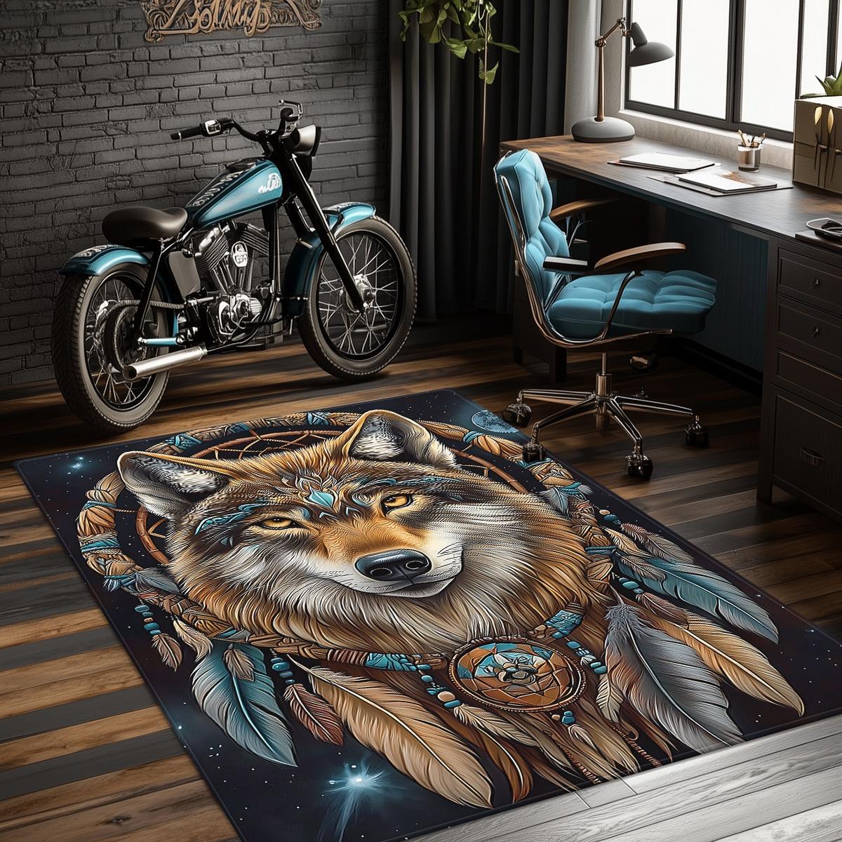 Wolf Dreamcatcher Tribal Art Crystal Velvet Rug Native American Style Gaming Room Floor Mat Spiritual Decor Cool Indoor Carpet 50cm x 80cm
Wolf Dreamcatcher Tribal Art Crystal Velvet Rug Native American Style Gaming Room Floor Mat Spiritual Decor Cool Indoor Carpet 50cm x 80cm
